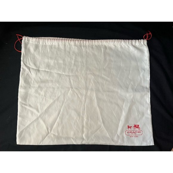 Coach Storage Drawstring Dust Bag Cover Storage White 19" x 23" - Picture 1 of 4